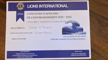 Les 5e remportent le concours du Lions Club - Ensemble scolaire Saint-Jacques