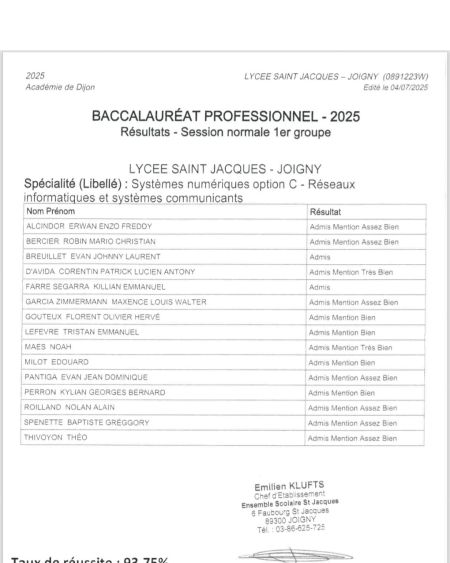 Bravo à nos bacheliers 2025 ! - Ensemble scolaire Saint-Jacques