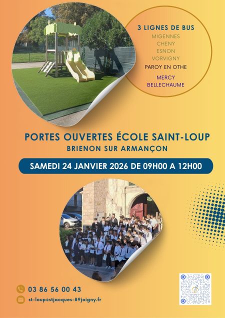 Journées Portes Ouvertes du 24 janvier 2026 – École Saint-Loup - Ensemble scolaire Saint-Jacques