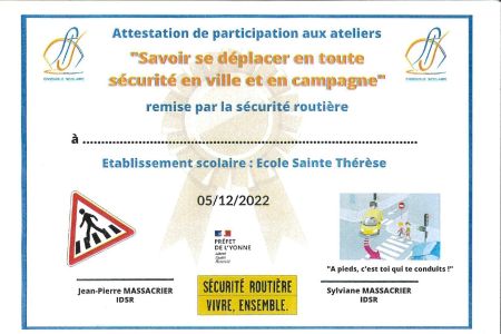 Sécurité routière - Ensemble scolaire Saint-Jacques