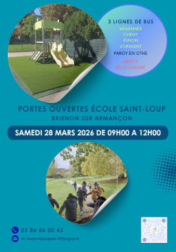 Le 28 mars 2026 - Journées Portes Ouvertes à l'École Saint-Loup - Ensemble scolaire Saint-Jacques